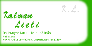 kalman lieli business card
