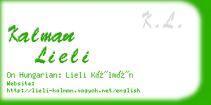 kalman lieli business card